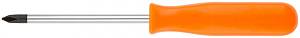 Отвертка "Эконом", CrV сталь, пластиковая оранжевая ручка 5х75 мм РН1 FIT