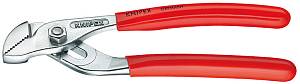 Мини-клещи переставные с гребенчатым шарниром, зев 17 мм, длина 125 мм, хром, обливные ручки KNIPEX