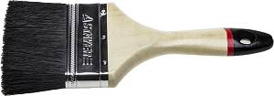 STAYER UNIVERSAL-EURO, 100 мм, 4″, чёрная натуральная щетина, деревянная ручка, все виды ЛКМ, плоская кисть (01022-100)