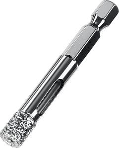 ЗУБР АВК, d 8 мм, (HEX 1/4″, 15 мм кромка), вакуумное алмазное трубчатое сверло, Профессионал (29865-08)